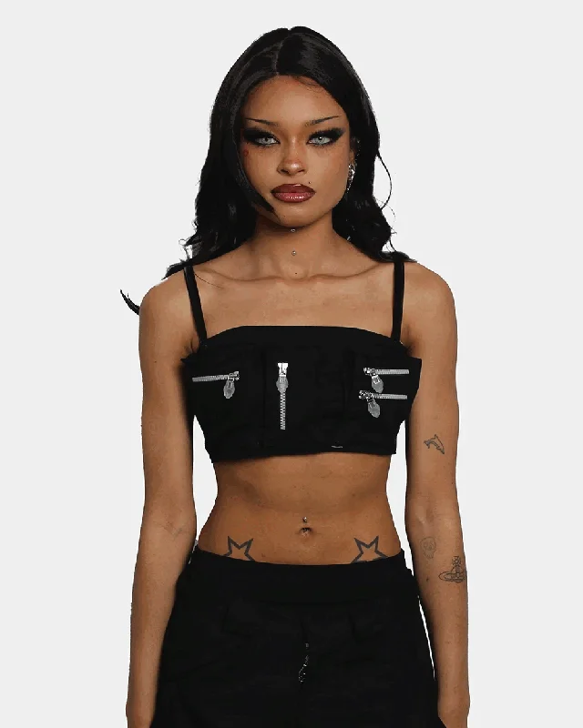 POCKET BRALET TOP BLACK