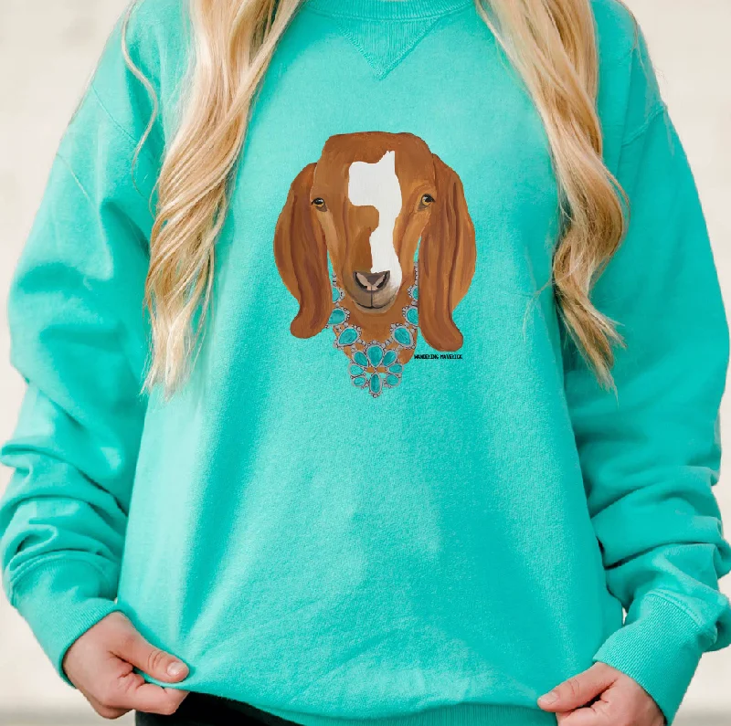 Tan Goat Squash Blossom Crewneck (S-3XL) - Multiple Colors!