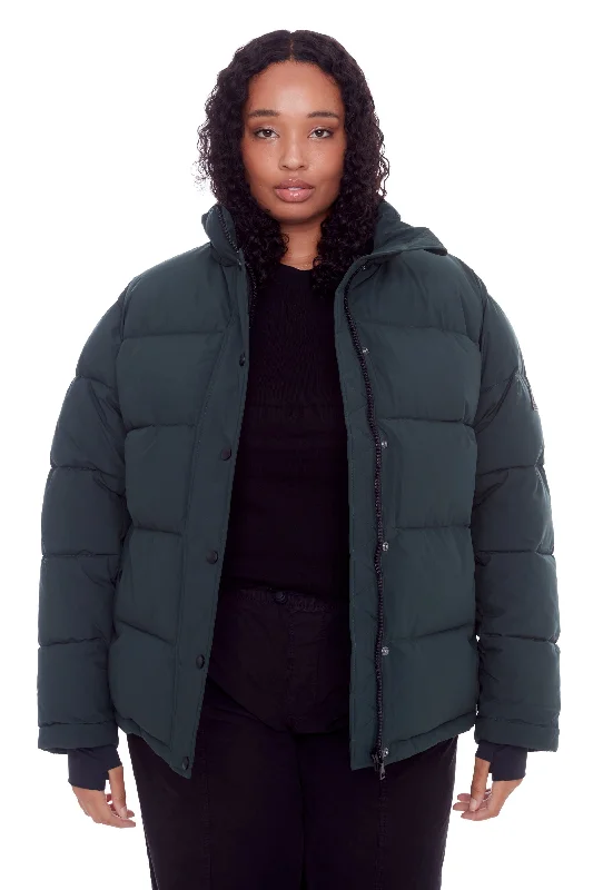 FORILLON PLUS | WOMEN'S VEGAN DOWN (RECYCLED) SHORT QUILTED PUFFER JACKET (PLUS SIZE)