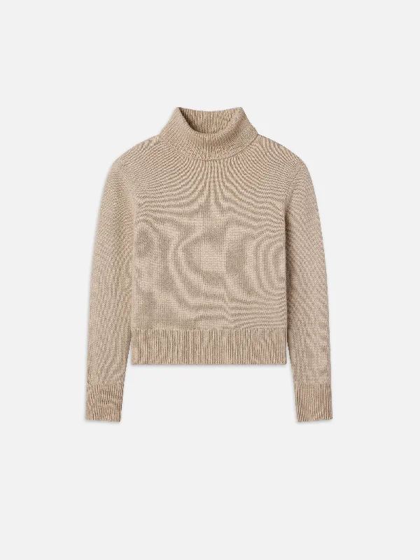 Clean Turtleneck Sweater -- Oatmeal Heather