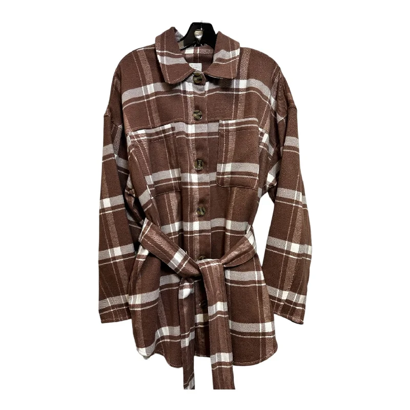 Jacket Shirt By A New Day In Plaid, Size: Xxl