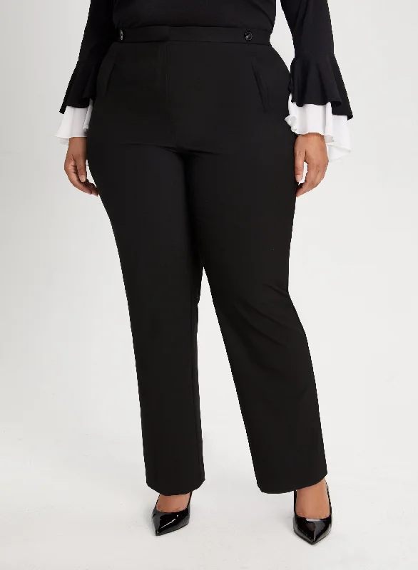 Signature Fit Button Detail Pants